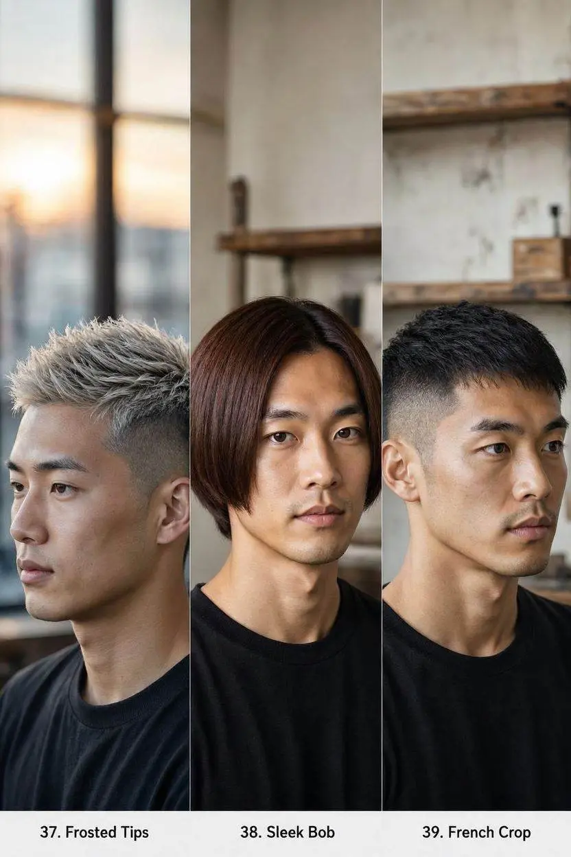 Asian Hairstyles and Haircuts for Men last part