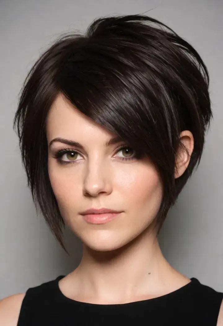  Asymmetrical Cut Short Hairstyle For Women