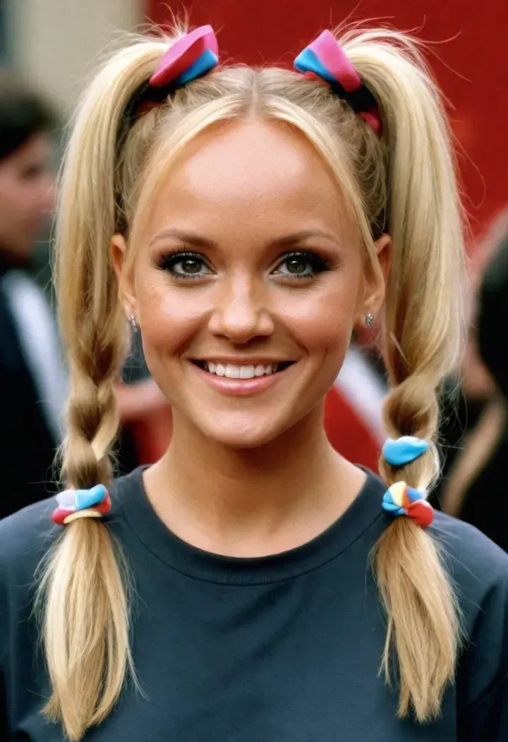 Baby Spice Pigtails 90s hairstyle