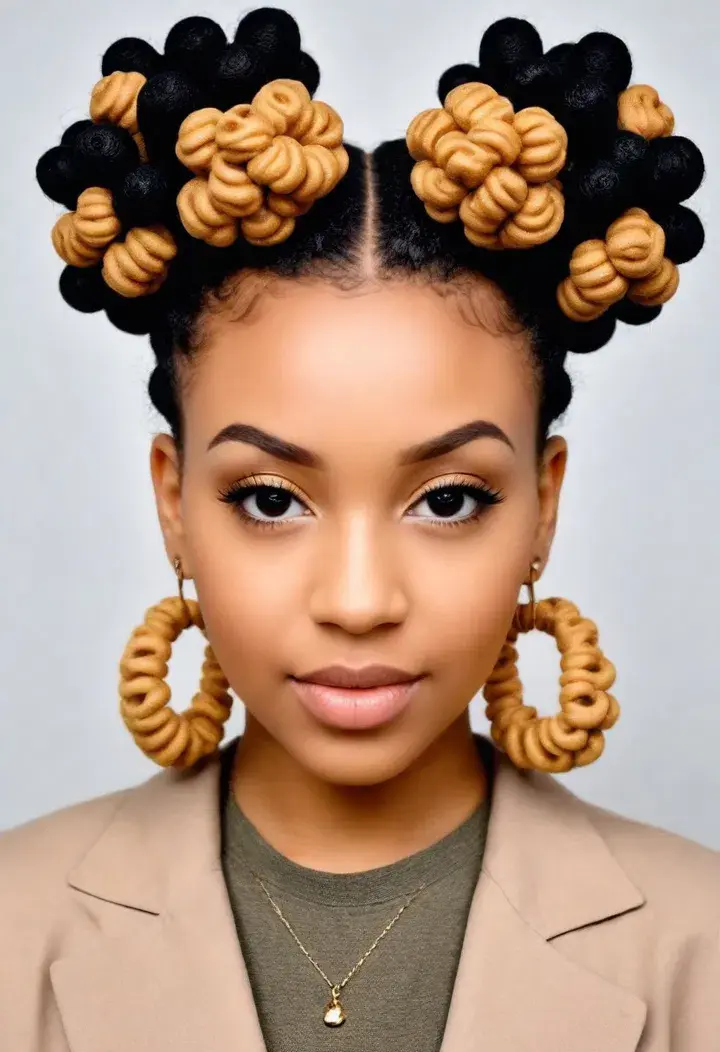 Bantu Knots hairstyle for black women