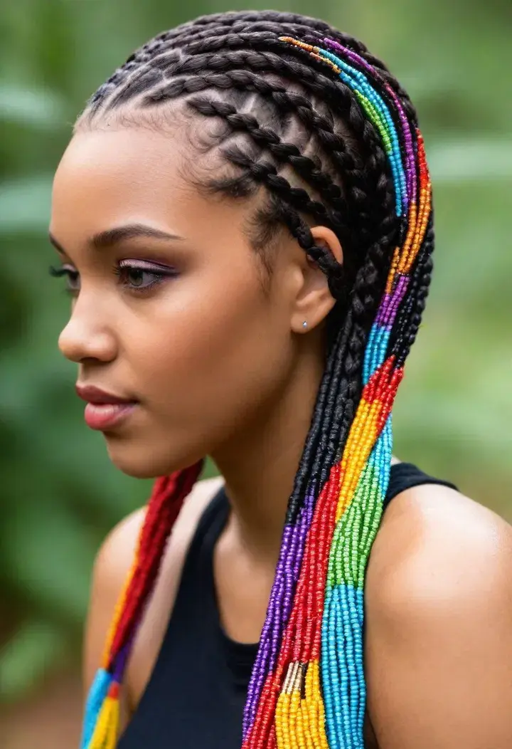  Beaded Braids hairstyle for black women
