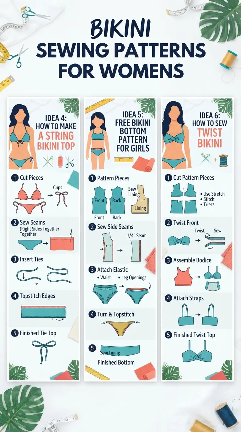 18 Stylish & Free Bikini Sewing Patterns for Every Body Type 3 Bikini Sewing Patterns For Womens Part 2