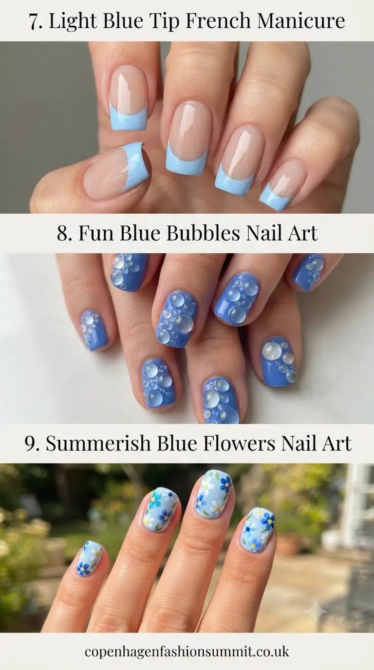 Dreamy Blue Sky Nails: 36 Airy & Carefree Manicures to Try 4 Blue Sky Nails Ideas Part 3