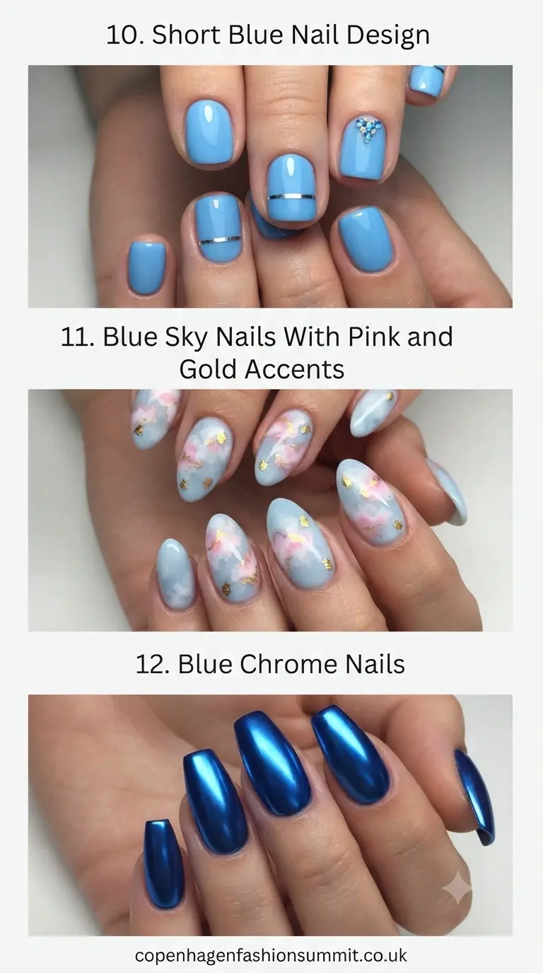 Dreamy Blue Sky Nails: 36 Airy & Carefree Manicures to Try 5 Blue Sky Nails Ideas Part 4