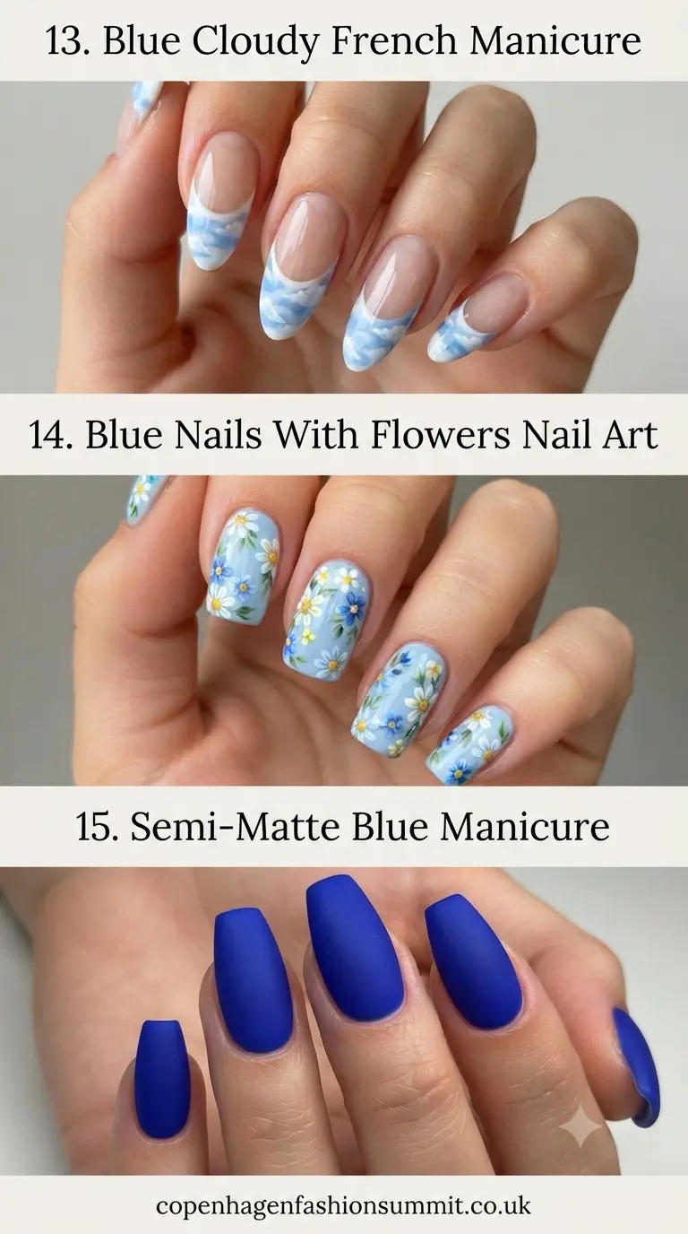 Dreamy Blue Sky Nails: 36 Airy & Carefree Manicures to Try 6 Blue Sky Nails Ideas Part 5