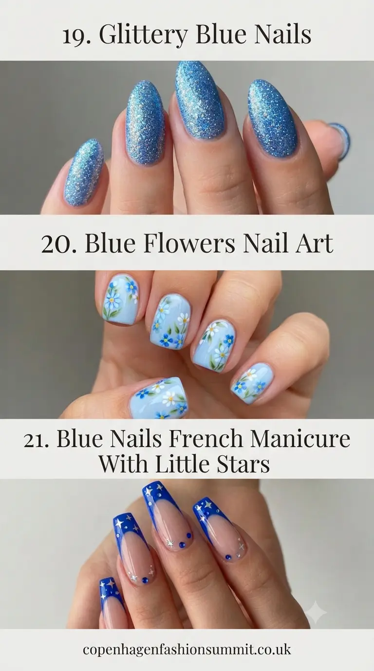 Dreamy Blue Sky Nails: 36 Airy & Carefree Manicures to Try 8 Blue Sky Nails Ideas Part 7