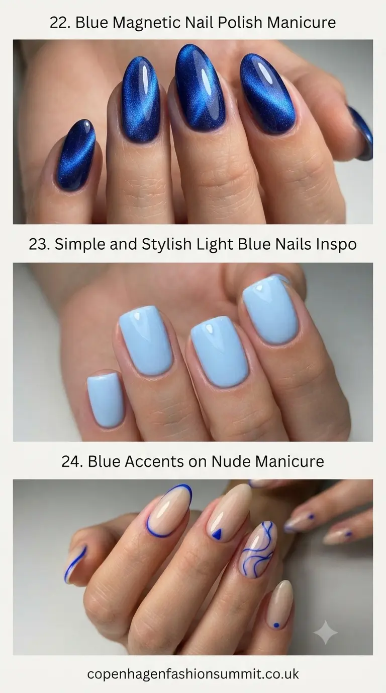 Dreamy Blue Sky Nails: 36 Airy & Carefree Manicures to Try 9 Blue Sky Nails Ideas Part 8