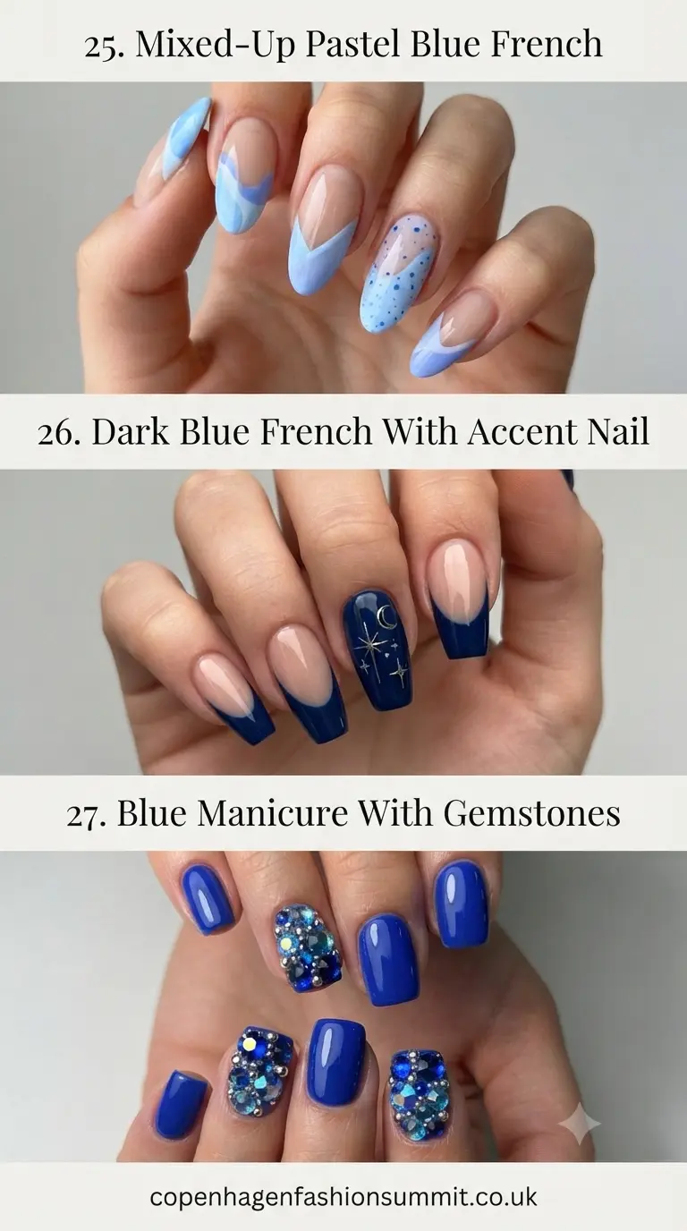 Dreamy Blue Sky Nails: 36 Airy & Carefree Manicures to Try 10 Blue Sky Nails Ideas Part 9