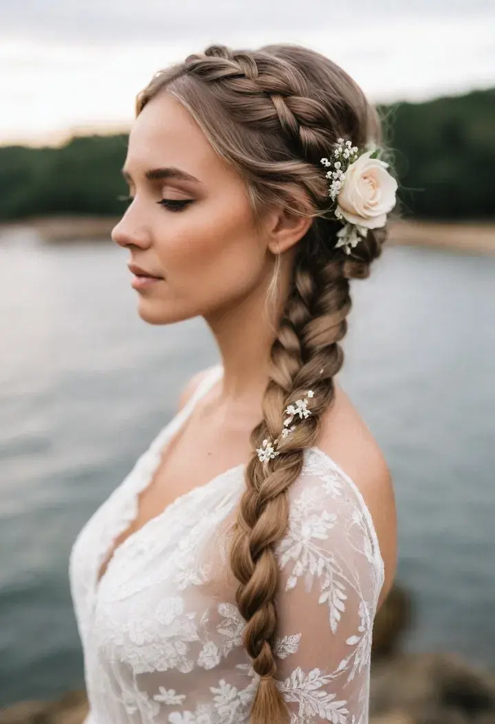 Bohemian Braids Wedding Hairstyle