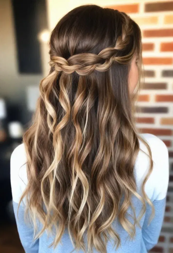 Boho Chic Half Up Half Down Hairstyle For Women