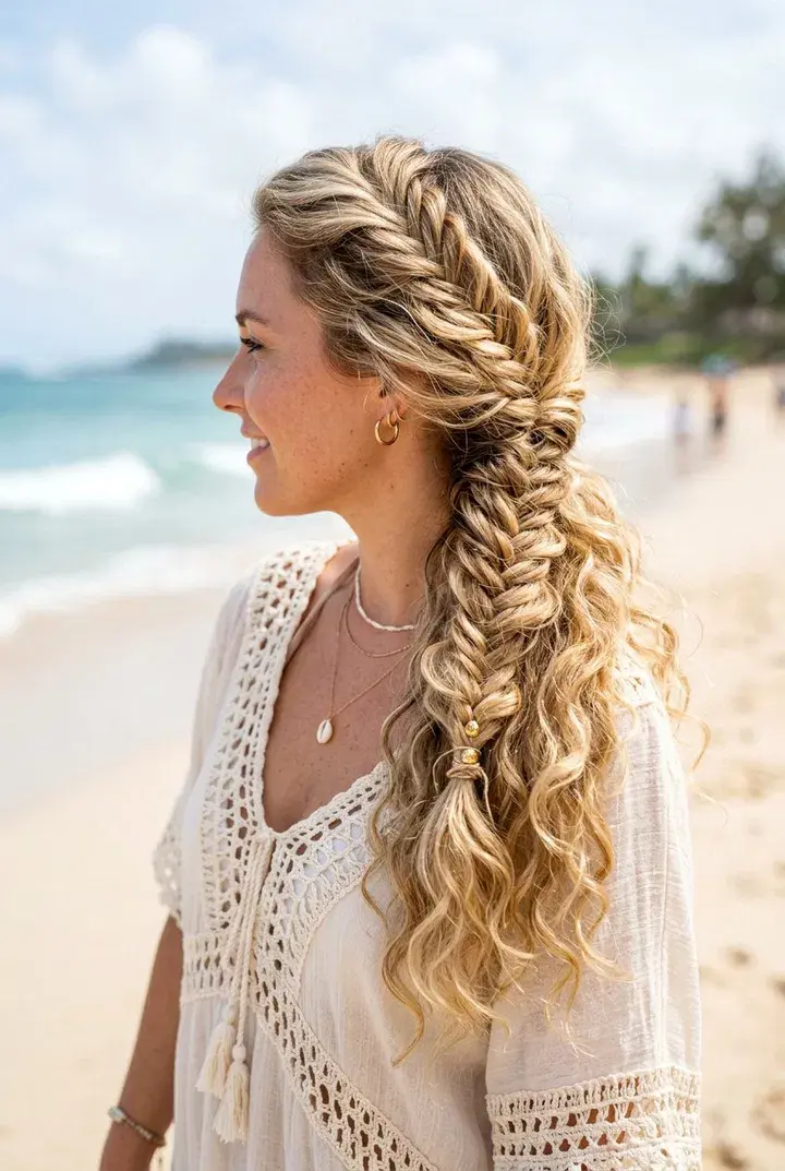 Boho Fishtail Braid hairstyle