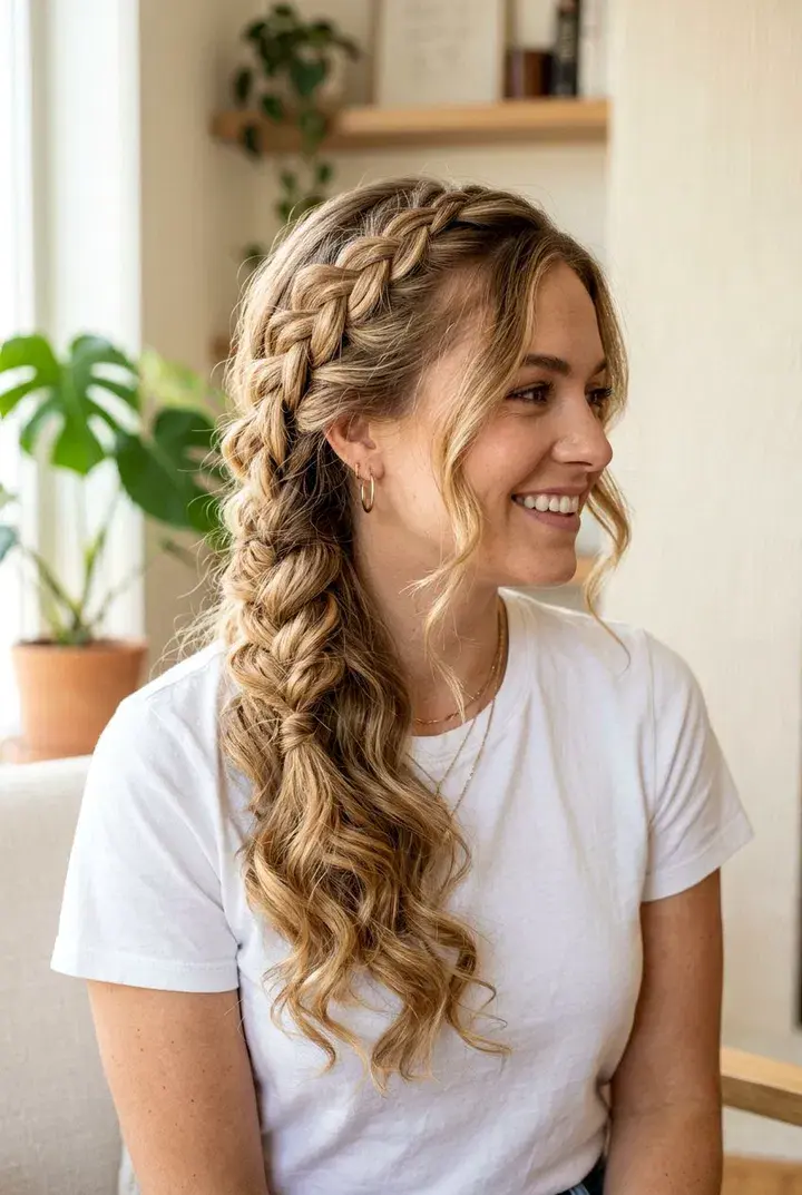 Boho French Braid hairstyle