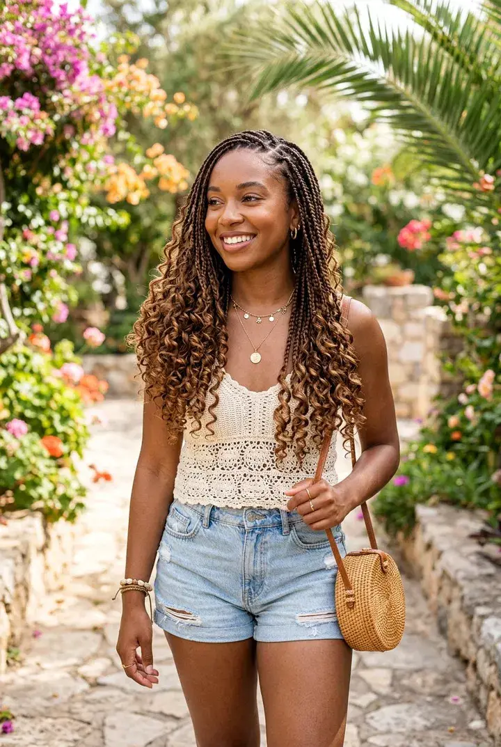  Boho Knotless Braids hairstyle