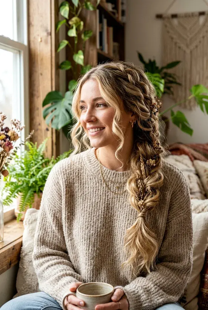 Boho Side Braid hairstyle
