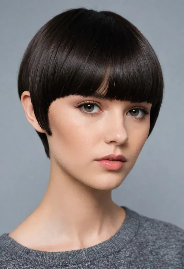 Bowl Cut Short Hairstyle For Women