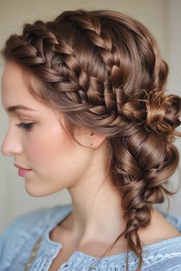 Braided Crown Victorial Hairstyle
