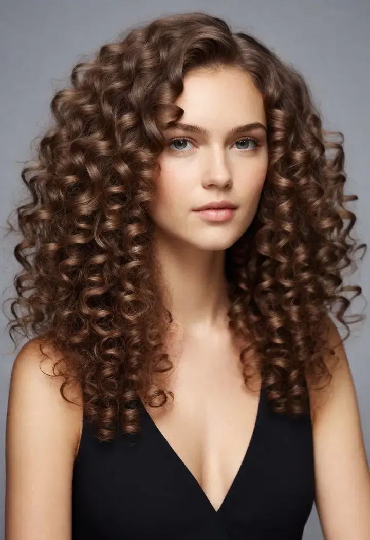 Brushed-Out Curly Hairstyle