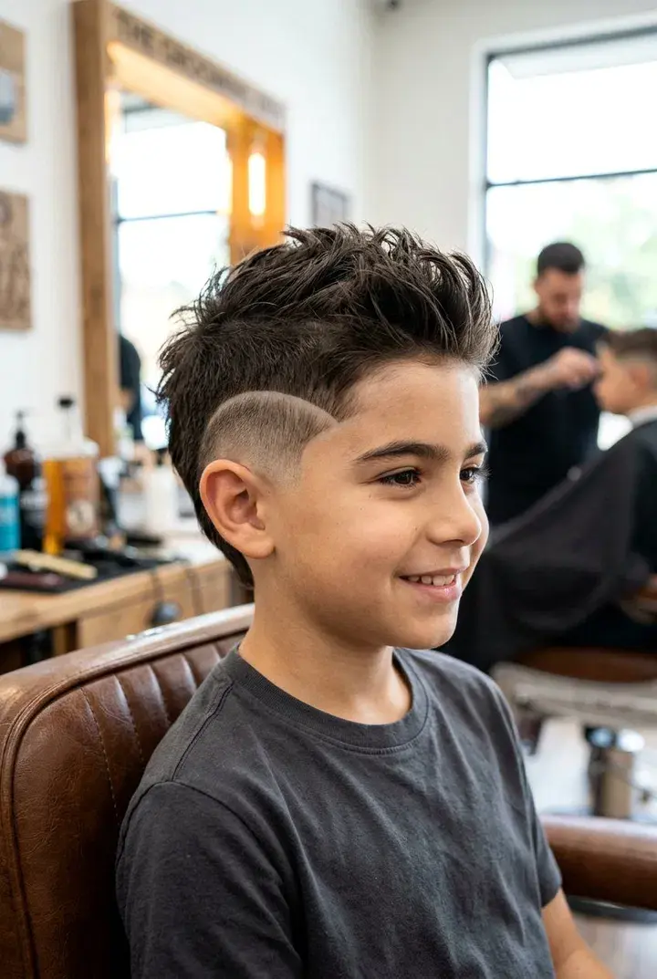 Burst Fade Mohawk Graduation Haircut