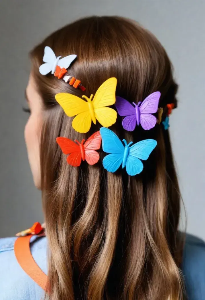 Butterfly Clips 90s hairstyle