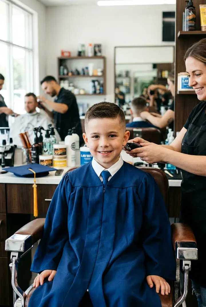 Classic Crew Cut Graduation Haircut