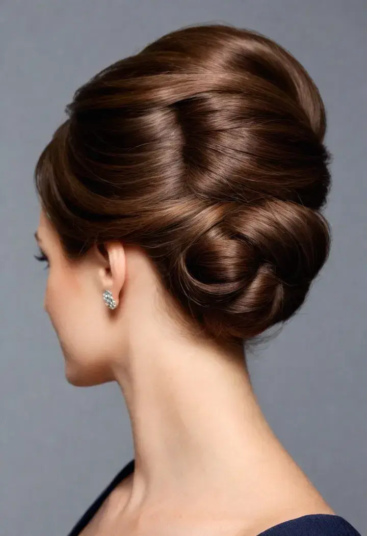  Classic French Twist for medium length hairstyle