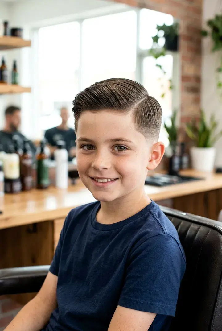  Classic Tapered Side Sweep Graduation Haircut