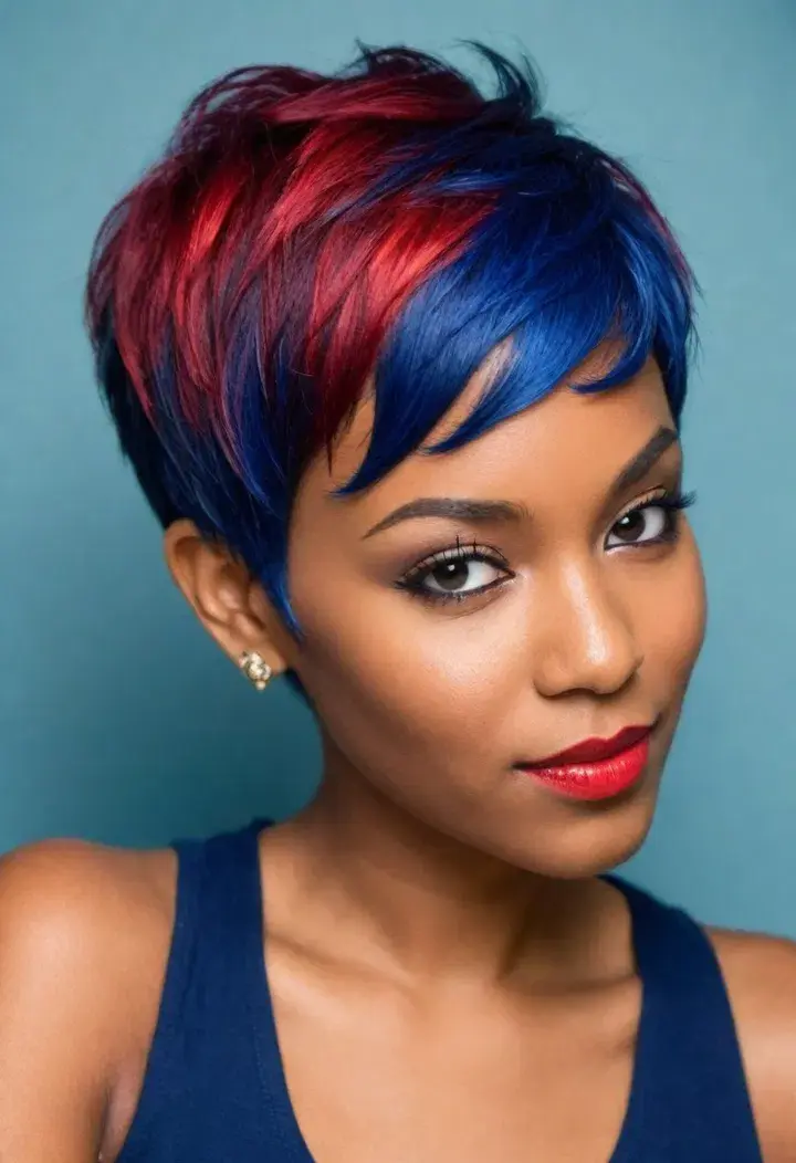 . Colorful Pixie Cut