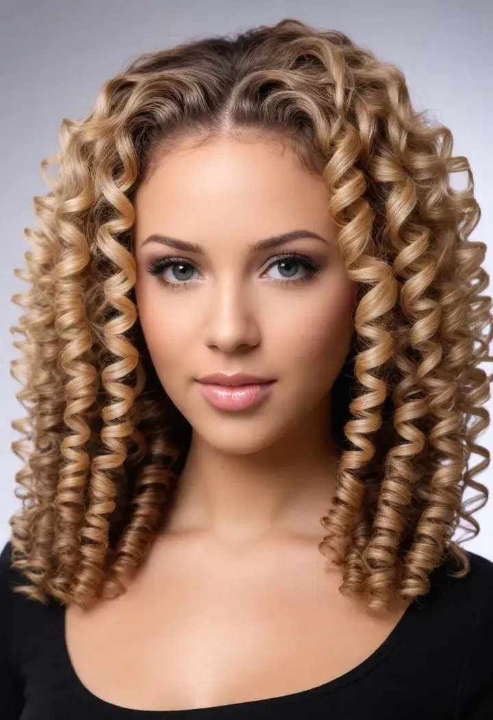 Corkscrew Curly Hairstyle