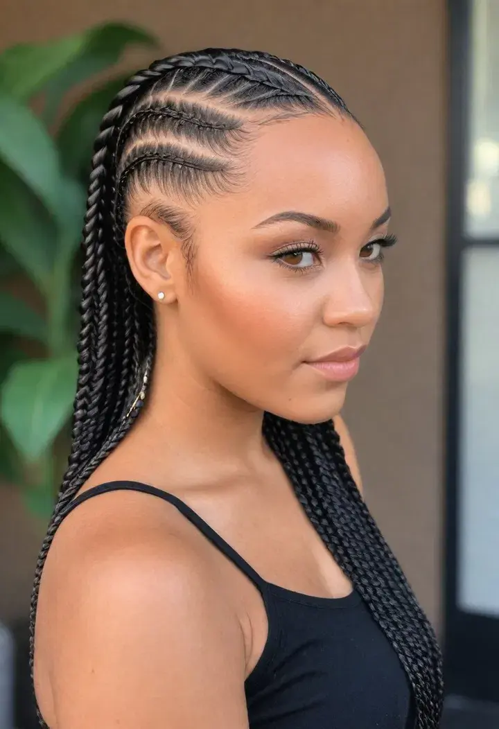 Cornrows hairstyle for black women