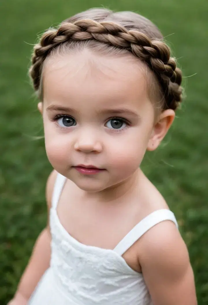  Crown Braid Cute Baby Hairstyle