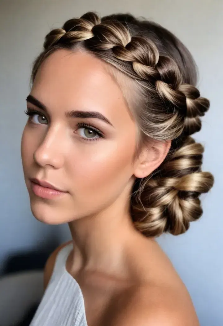 Crown Braid hairstyle for black women