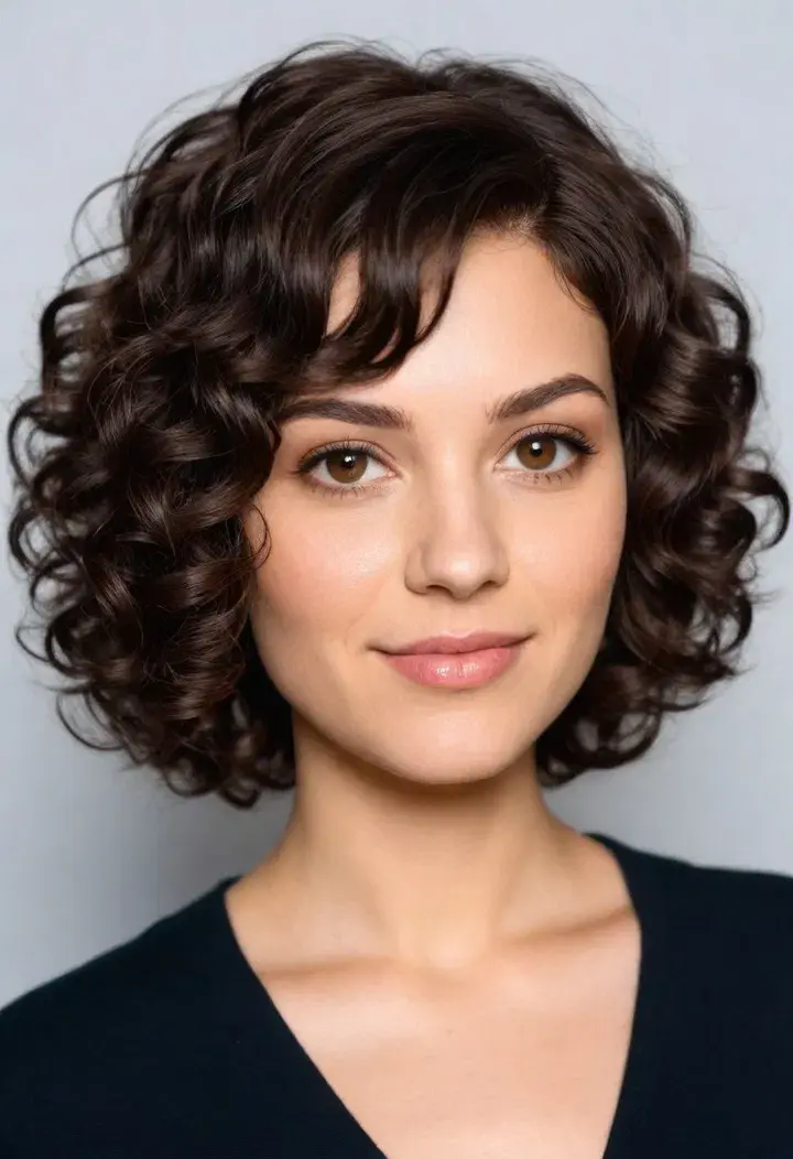 Curly Bob with Layers Hairstyle