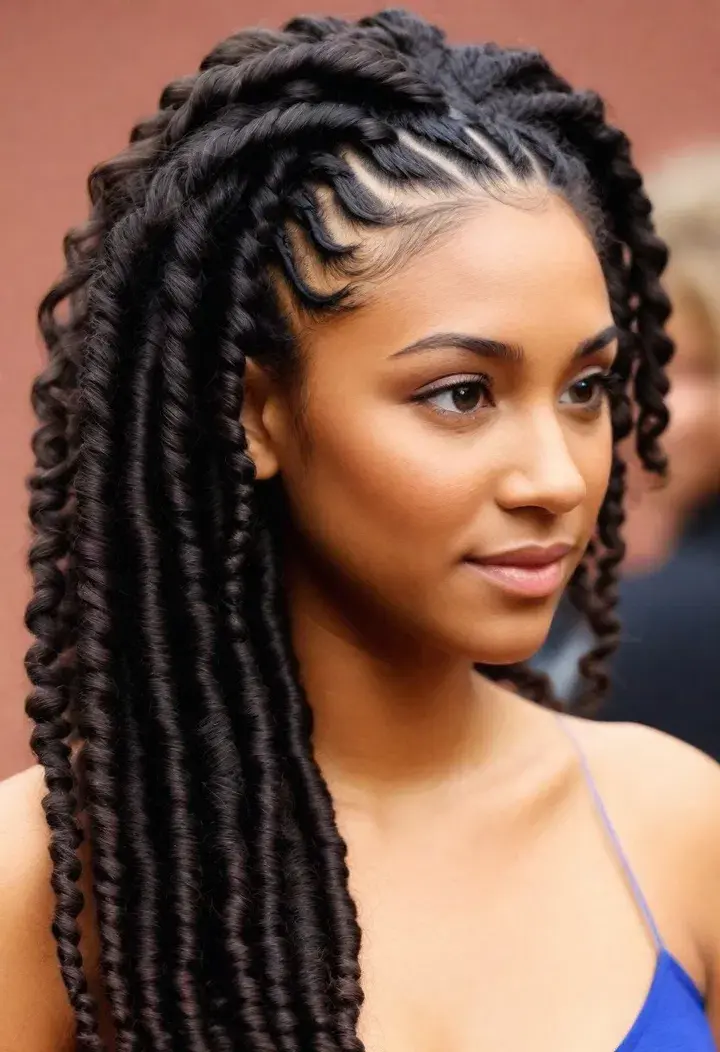 Curly Braids Hairstyle