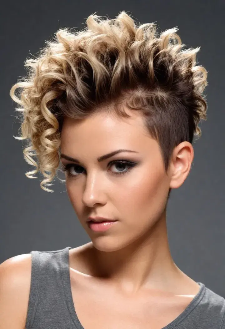  Curly Faux Hawk Hairstyle