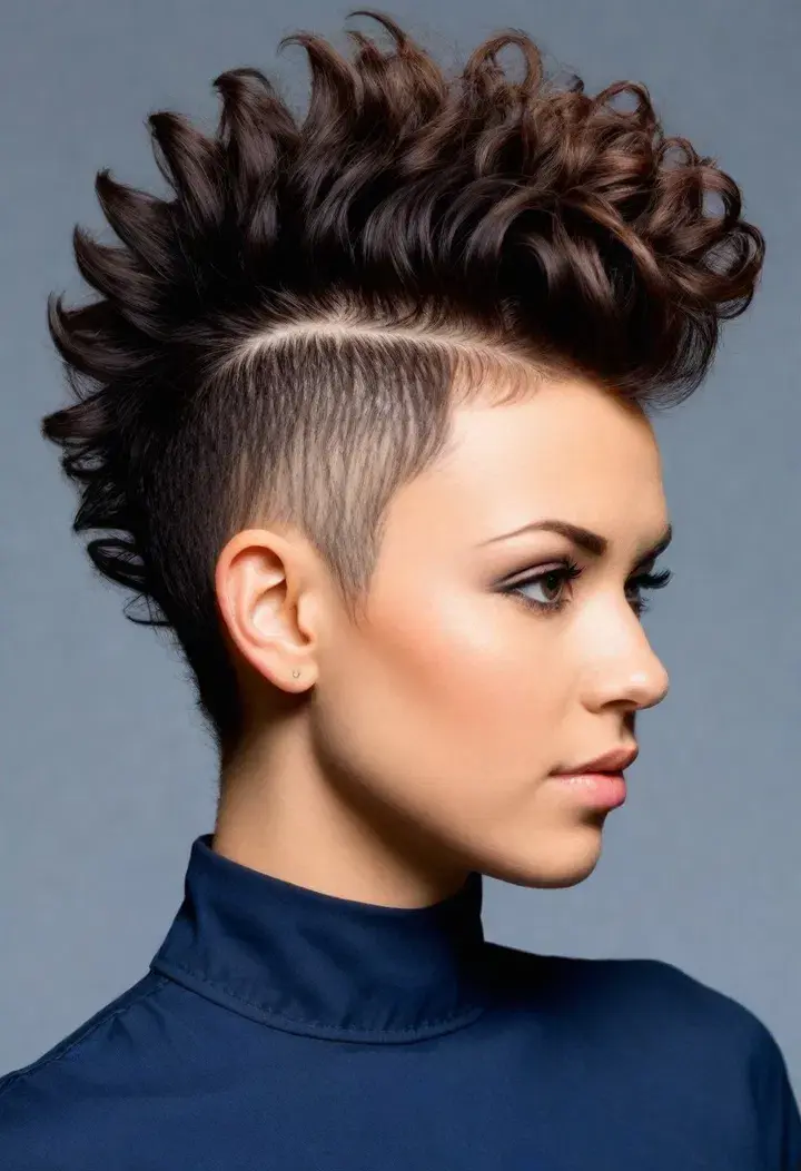 Curly Mohawk Hairstyle
