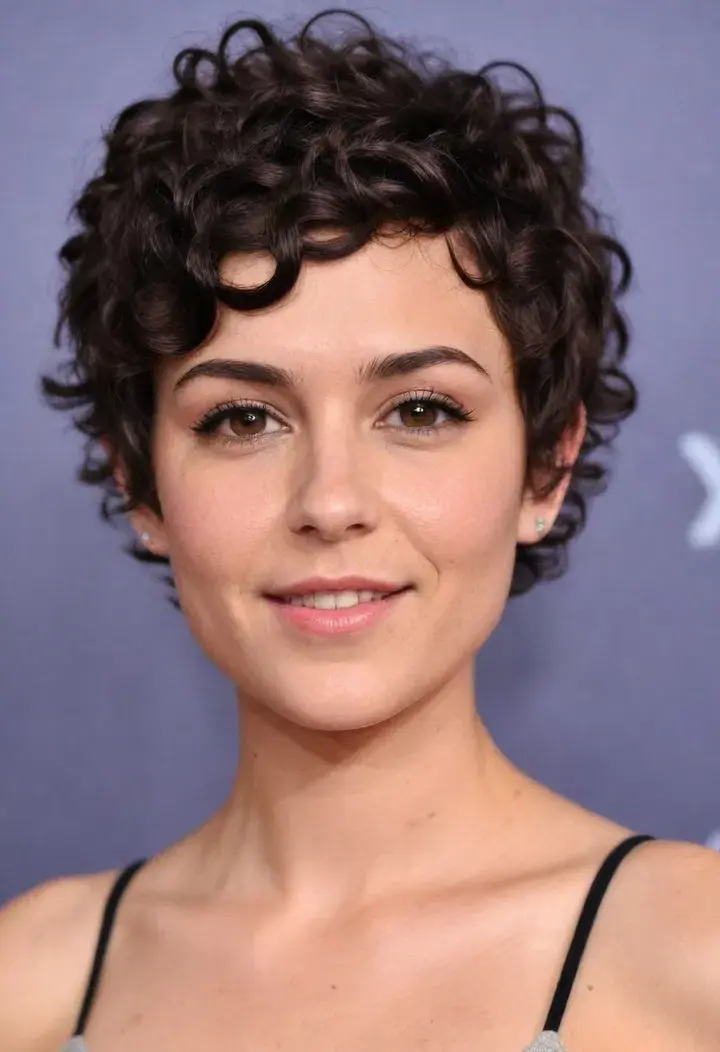 Curly Pixie Cut Hairstyle