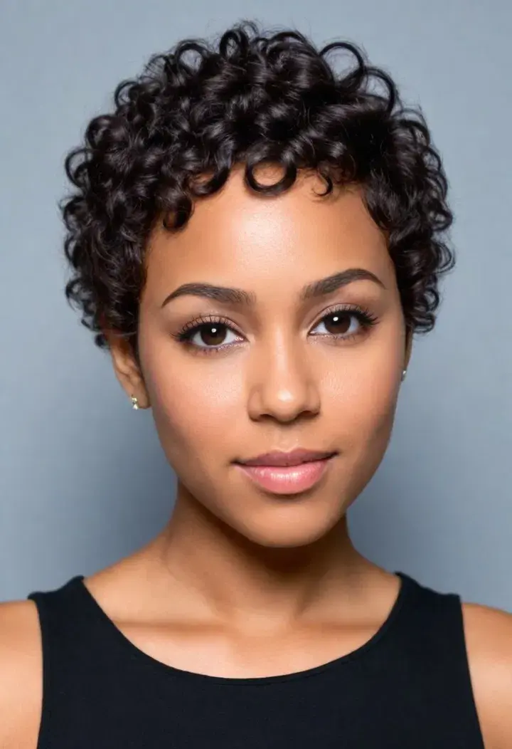 . Curly Pixie Cut