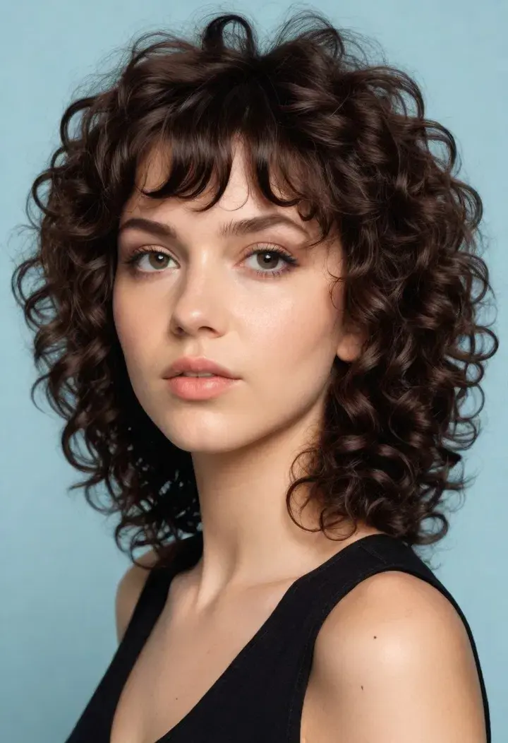 Curly Shag Hairstyle