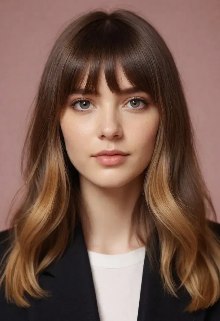 Curtain Bangs haircut for around face