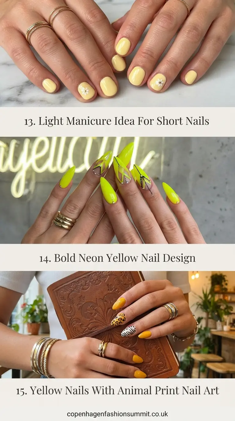 37+ Bright Yellow Nail Ideas to Brighten Up Your Summer 6 Cute Yellow Nail Designs Part 5