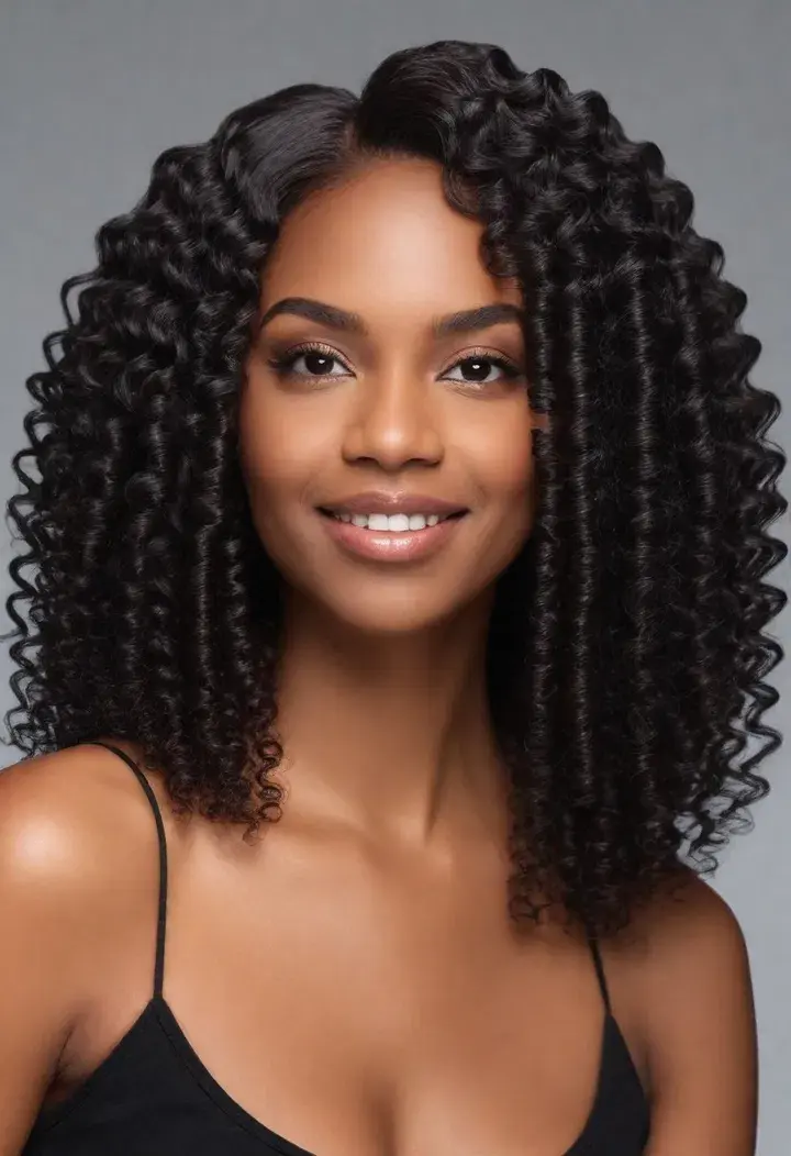 Defined Coil Out hairstyle for black women