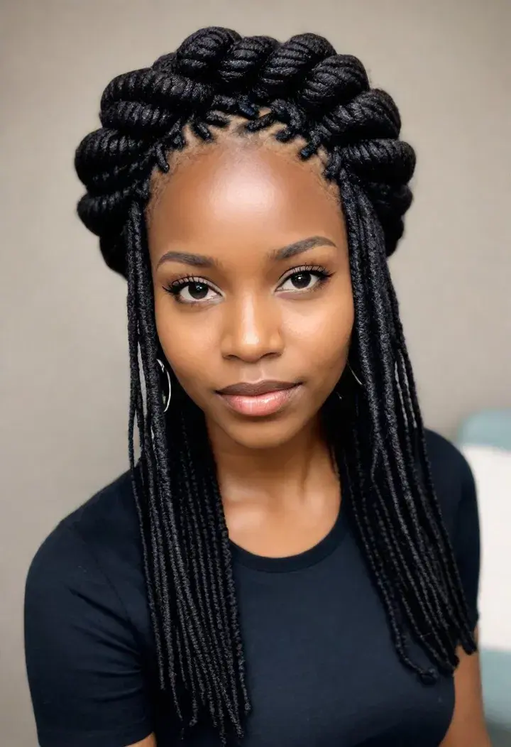  Dreadlock Crown Braid Hairstyle