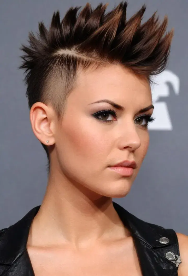 Faux Hawk Short Hairstyle For Women