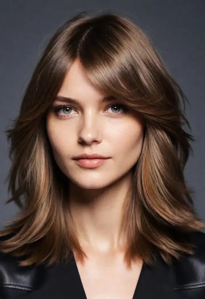 Feathered 90s hairstyle