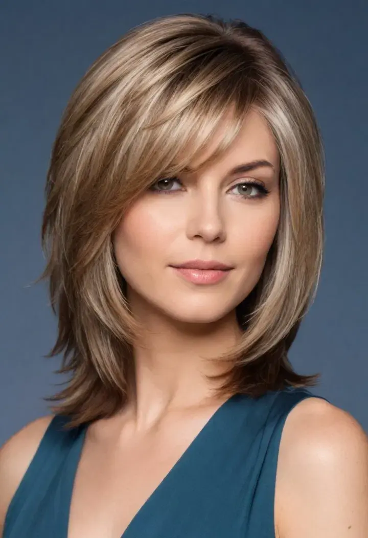 Feathered Mid-Length Cut for medium hairstyle