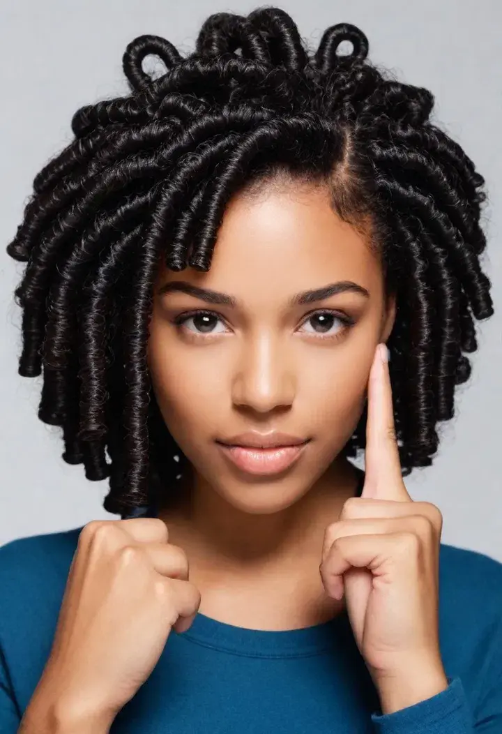 Finger Coils hairstyle for black women 