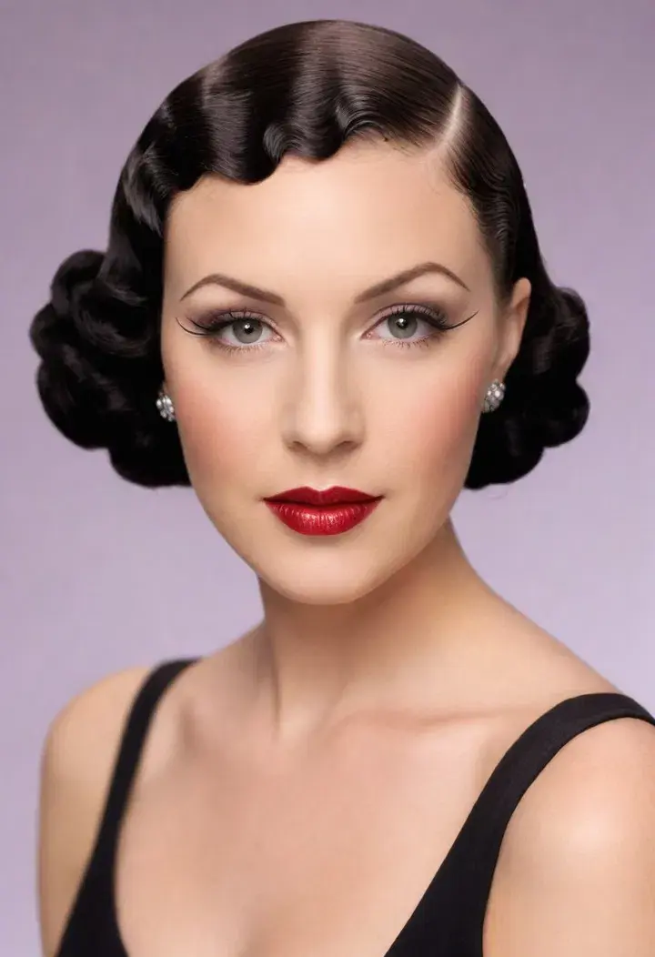 Finger Waves for wavy hairstyle