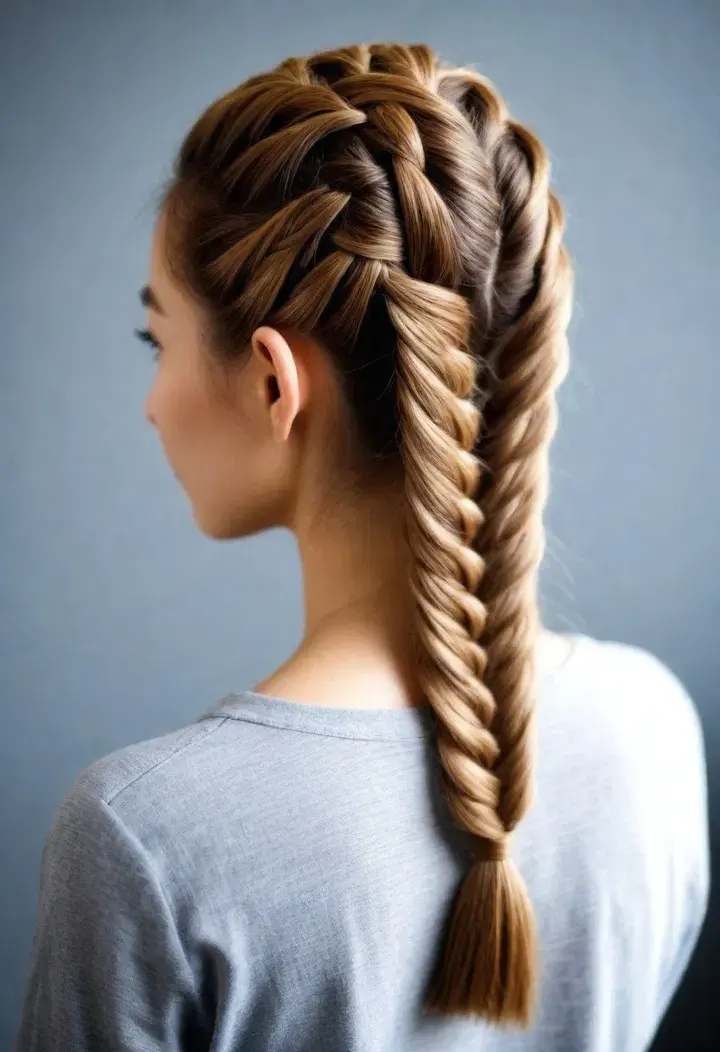 Fishbone Braid Japanese hairstyle