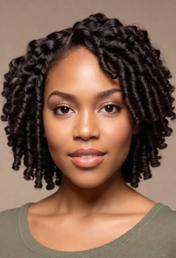  Flat Twist Out hairstyle for black women