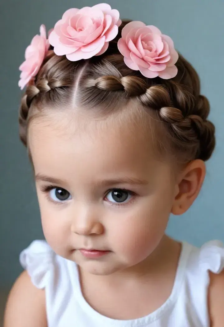  Flower Braid Cute Baby Hairstyle